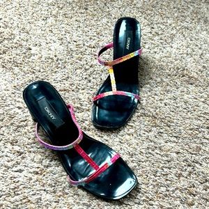 DKNY pink and black heels